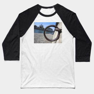 Paris Seine River Bank Baseball T-Shirt